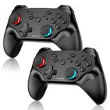 2 Pack Wireless for Nintendo Switch Controller, Compatible with Switch/Lite/OLED/PS/Steam, for Switch Controllers with Wake-up, Dual Vibration, Screenshot Function, Bluetooth, Turbo Function