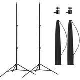 2 Paket Alüminyum Işık Fotoğrafçılığı Tripod Standı, Kılıflı, 7 Ayaklar Taşınabilir F - Çok Renkli