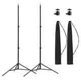 2 Paket Alüminyum Işık Fotoğrafçılığı Tripod Standı, Kılıflı, Altson 7 Ayaklar Taşınabilir Fotoğraf Video Tripod Standı Speedlight, Flaş, Softbox, Şemsiye, Strobe Işık, Kamera için