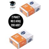 2 Paket Bion Ataş No:3 30 mm 1 Paket 100 Adet Toplam 200 Adet