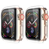 2 Paket HANKN Clear 45 mm Apple Watch Series 7 45 mm Ekran Koruyucu Kılıf, Tam Kapsama Yumuşak TPU Koruyucu Darbeye Dayanıklı Iwatch Tampon Kılıfı (Şeffaf+Şeffaf, 45 mm)