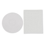 2 Paket Mutfak Lavabo Matı, 12 '' x 10" Mutfak Tezgahı için Bulaşık Kurutma Matı, Dayanıklı Kauçuk Bulaşık Boşaltma Matı, Izgara Lavabo Matı, Yuvarlak Beyaz ve Kare Beyaz