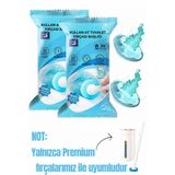 (2 Paket) Premium Hijyenik Tuvalet Temizleme Süngeri | 16 Adet (DENİZ ESTİNİSİ) Deterjanlı Tek Kullanımlık Tuvalet Temizleme Süngeri