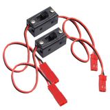 2 Paket ShareGoo Açma/Kapama Güç Anahtarı Pil Alıcısı JST Konektörü HSP RC 1/10 1/8 Araba Paletli Buggy Multicopter Uçak ile Uyumlu - Kırmızı