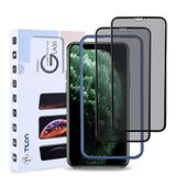 (2 Paket) TILON Gizlilik Ekran Koruyucu iPhone X/XS/11 Pro ile Uyumlu, Yenilikçi Anti-Spy 3D Dokunmatik Tam Kapak 9H Temperli Cam Ultra Şeffaf Kabarcıksız Kolay Kurulum Ücretsiz Çerçeve ile - 5,8 inç