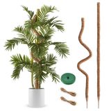 2 paket yosun direği 63 inç Monstera bitki desteği yosun direkleri tırmanma bitkileri için bükülebilir daha uzun Coco Hindistan cevizi çubukları destek kazıkları uzun iç mekan sarmaşık DIY şekilli