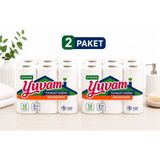 2 Paket Yuvam Tuvalet Kağıdı 12 Rulo 2 Katlı Yumuşak ve Dayanıklı Ekonomik Paket