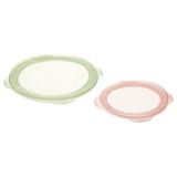 2 Parça Gıda Koruyucu Vakum Kapak Ikea Pembe-yeşil 2 Li Kapak