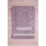 2 Parça Jakarlı Banyo Havlu Takımı Pamuklu 90 x 150 cm Arden Mor - Standart - Çok Renkli