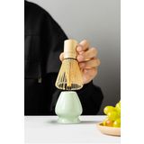 2 Parça Matcha Çayı Fırça ve Bamboo Whisk Tutucu Köpürtücü Tutacağı mt165