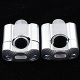 2 Parça Motosiklet Gidon Yükselticil 22 mm. 28 mm Nikel Takım