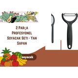 2 Parça Profesyonel Soyacak Seti - Yan Sapan - Antrament Siyah