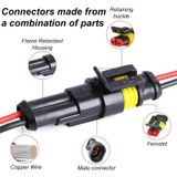 2 Pin Kablolu Su Geçirmez Araç Elektrik Söketi Süper Seal Konnektörü Waterproof