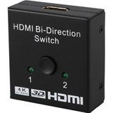 2 Port Çift Yönlü HDMI Switch Splitter Ekran Monitör Çoklayıcı Çoğaltıcı Bidirection - Almond
