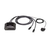 2-Port USB-C 4K DisplayPort KVM Switch, Uzak Port Seçici dahil<br>2-Port USB-C 4K DisplayPort KVM Switch with Remote Port Selector