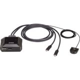 2-Port USB-C 4K DisplayPort KVM Switch, Uzak Port Seçici dahil<br>2-Port USB-C 4K DisplayPort