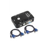 2 Port Usb Kvm Switch 2 Pc Kasa Tek Kontrol Bilgisayar Laptop + 2 Adet Kablo