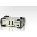 2 port’lu USB KVM (Keyboard/Video Monitor/Mouse) Switch, Mikrofon ve Hoparlör bağlantısı mevcut + 2