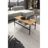 2 Raflı Metal Dekoratif Lüx Salon Orta Sehpa