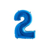 2 Rakam Grabo Mavi 100 cm Folyo Balon