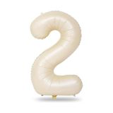 2 Rakam Krem Folyo Balon 34 İnç 76-82 Cm