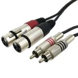2 Rca Erkek- 2 Xlr Dişi Kablo 1.5 metre