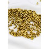 2 Renk Karışık Gold Tonunda 4 mm Plastik İnci Boncuk Aksesuar Malzemesi (25 Gr)