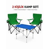 2 Sandalyeli Katlanır Kamp Seti Masa ve Sandalye Takımı