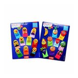 2 Set - 20 Parça Emojiler ve Meyveler Parmak Kukla T106 T105