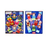 2 Set - 20 Parça Masal Kahramanları ve Aile Bireyleri Parmak Kukla T752 T225