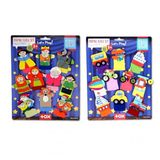 2 Set - 20 Parça Masal Kahramanları ve Taşıtlar Parmak Kukla T181 T225