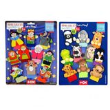 2 Set - 20 Parça Masal Kahramanları ve Vahşi Hayvanlar Parmak Kukla T781 T225