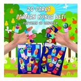 2 Set - 20 Parça Tox Meyveler Ve Sebzeler Parmak Kukla T104 T105