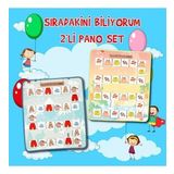2 Set - 54 Parça Sıradakini Biliyorum Yaz ve Kış Keçe Cırtlı Duvar Panoları , Eğitici Oyuncak