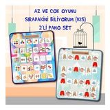 2 Set - 57 Parça Az, Çok Oyunu ve Sıradakini Biliyorum (Kış) Keçe Duvar Panoları , Eğitici Oyuncak