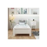 2 Set Yatak Odası Takımı Beyaz Optima Karyola Cevher Komodin