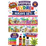 2.Sınıf Öğretmen Tavsiyeli Okumayı Sevdiren 16 Sayfa 10 Kitaplık Hikaye Seti-4 (Slime Set Hediyeli)