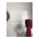 2 Tane 60x100 Beyaz Statik Akıllı Kağıt Yazı Tahtası Duvar,cama, Tahtaya Uygulanır Yapışkansız Beyaz 60 x 100
