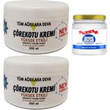 2 Tane Çörek Otu Kremi Xl Box Büyük Boy White 200 ml + Snow Kitten 50 ml Menthol Balm / Diz Dirsek Iskelet Sırt Bel Kas Agrilarina Masaj Seti - 2ye1