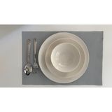 2 Tane Yıkanabilir Amerikan Servis ve Masa Runner Takımı – Özel Tasarım Çok Al Az Öde - 30 x 45 cm - Gri