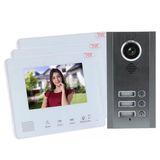 2 Telli Sistem Kapı Telefonu, Kolay Kurulum Apartman Evleri İçin Düşük Güç Tüketimi Görüntülü Kapı Zili (3 Hane (Sy828nmjaend3))