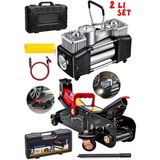2 Ton Hidrolik Kriko Ve Çift Pistonlu Şişirme Kompresörü 2 Li Set Çanta Hediyeli