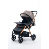 2-Way Çift Yönlü Bebek Arabası – Wood Brown