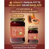 2 x 420 gr Herbal Papaya Fit Biberiyeli Bitkisel Macun 4 Aylık Kullanım - Kırmızı Meyveler