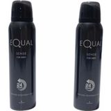 2 x Equal Sense Deodorant 150 Ml Erkek