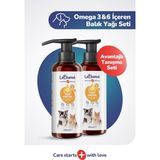 2 x Fish Oil - Kedi ve Köpek Için Balık Yağı 200ML - Omega 3 ve 6 Takviyesi - Tüy ve Cilt Sağlığı Destekleyici - 400 ml