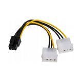 2 x Molex PCI-E güç Kablosu to 6Pin grafik ekran kartı dönüştürücü kablosu 30cm