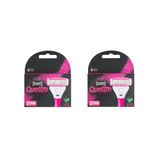 2 x Wilkinson Sword Quattro kadınlar için tıraş bıçağı – 2 paket 3 bıçak