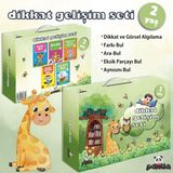 2 Yaş Dikkat Gelişim Seti Afife Çoruk Beyaz Panda Yayınları