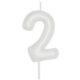 2 Yaş Parlak Inci Beyazi Şik Mum 12 Cm, 41110001110158